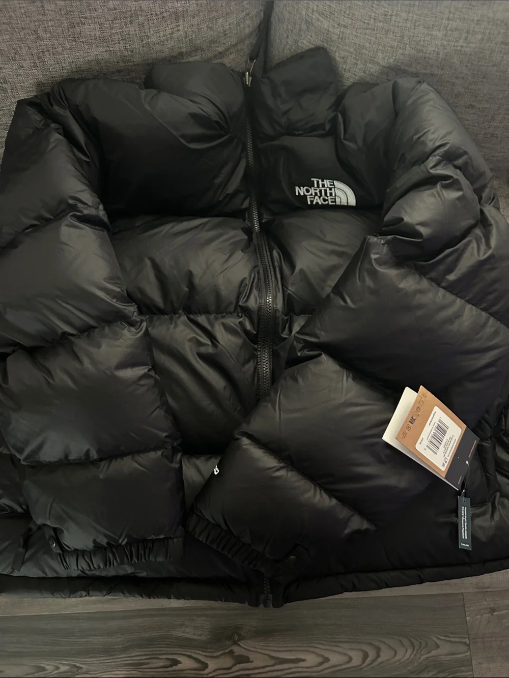 The North Face Black Quilted Down Jacket Nuptse 700 retro